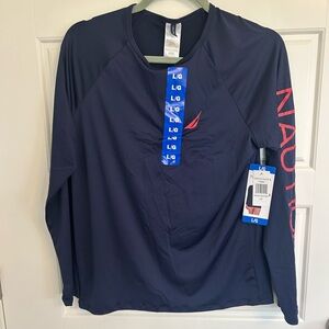 Nautica Women’s Dark Blue Rash Guard